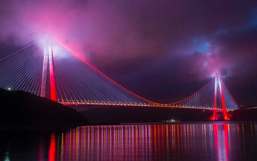 Jual Poster Bridge Night Turkey Bridges Bridge7 APC