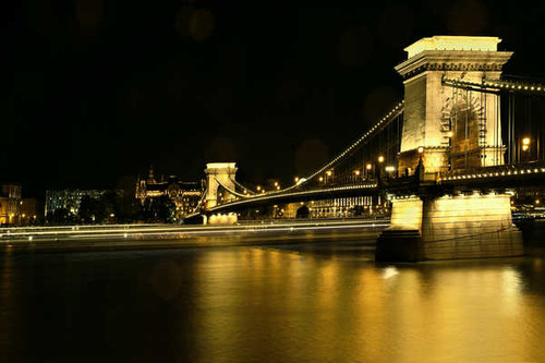 Jual Poster Budapest Chain Bridge Danube Hungary Night Bridges Chain Bridge9 APC