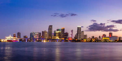 Jual Poster Building City Miami Night Skyscraper USA Cities Miami APC