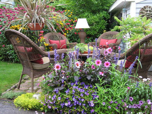 Jual Poster Chair Flower Furniture Garden Lamp Nature Man Made Garden APC