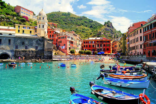 Jual Poster Cinque Terre Italy Vernazza Village Man Made Pier APC