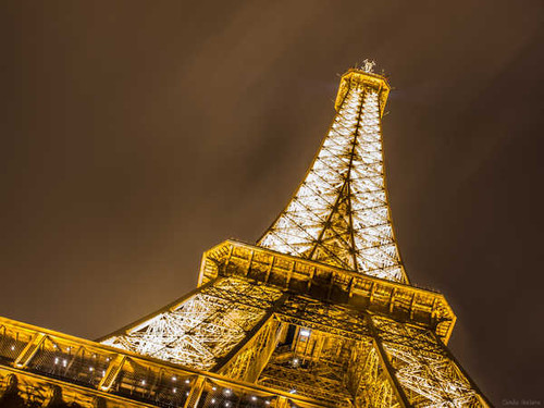 Jual Poster Close Up Eiffel Tower France Light Monument Night Paris Monuments Eiffel Tower APC