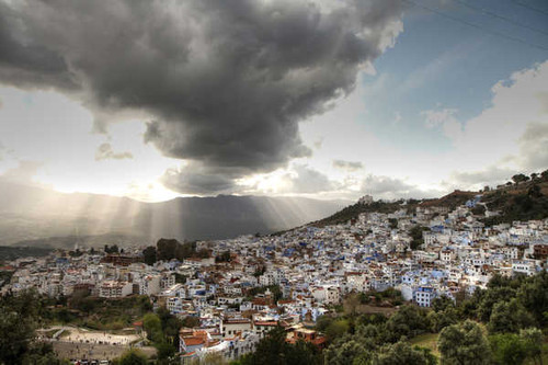 Jual Poster Cloud Landscape Morocco Sky Sunbeam Town Man Made Town APC