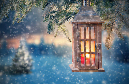 Jual Poster Depth Of Field Lantern Snowfall Man Made Lantern APC