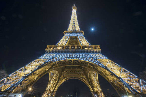 Jual Poster Eiffel Tower France Light Monument Night Paris Monuments Eiffel Tower APC 002