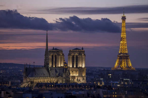 Jual Poster Eiffel Tower France Monument Paris Sacré Cœur Monuments Eiffel Tower APC