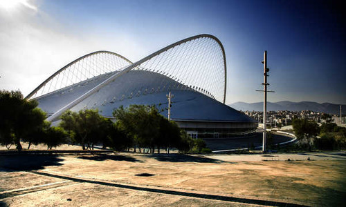 Jual Poster Greek Olympic Park Sunset Buildings Building APC