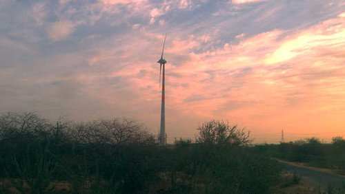 Jual Poster India Nature Sky Man Made Wind Turbine APC34