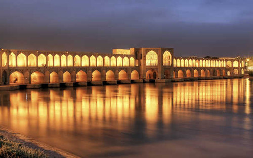 Jual Poster Iran Isfahan Khaju Bridge Bridges Bridge APC