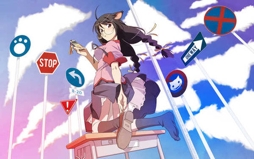 Poster Bakemonogatari Glasses Tsubasa Hanekawa Anime Monogatari (Series) APC Poster Bakemonogatari Glasses Tsubasa Hanekawa Anime Monogatari (Series) APC