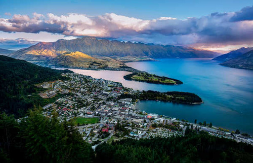 Jual Poster Landscape Mountain New Zealand Town Cities Queenstown (New Zealand) APC