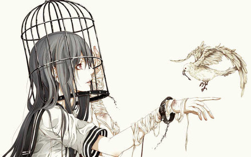 Poster Bird Cage Anime Original APC Poster Bird Cage Anime Original APC