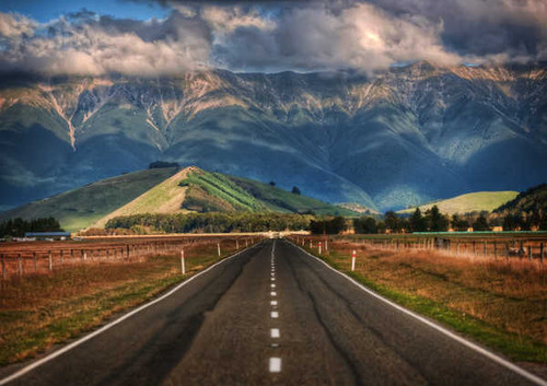 Jual Poster New Zealand Southern Alps Man Made Road APC