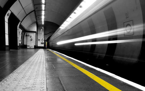 Jual Poster Photography Railroad Station Man Made Tunnel APC
