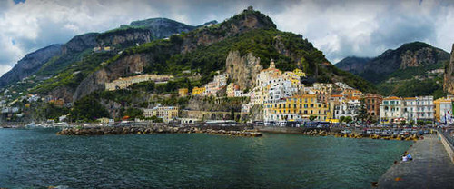 Jual Poster Amalfi Italy Houses Mountains Coast 1Z