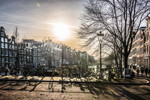 Jual Poster Amsterdam Netherlands Sunrises and sunsets Bicycle 1Z