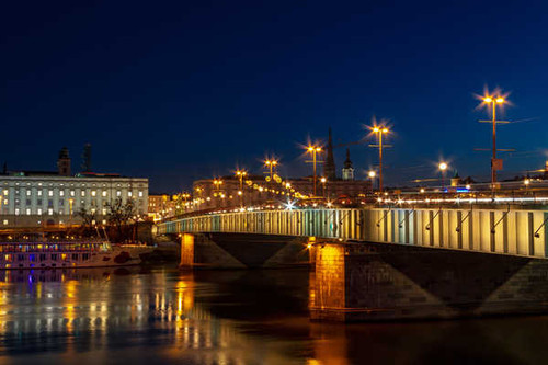 Jual Poster Austria Rivers Bridges Linz Danube Night Lantern 1Z Jual Poster Austria Rivers Bridges Linz Danube Night Lantern 1Z