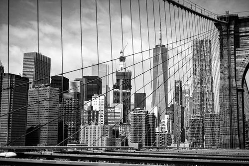 Jual Poster Bridges Houses Skyscrapers USA Brooklyn Bridge 1Z