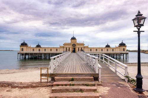 Jual Poster Bridges Sweden Varberg Street lights Waterfront 1Z