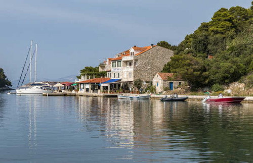 Jual Poster Croatia Coast Houses Marinas Boats Motorboat 1Z