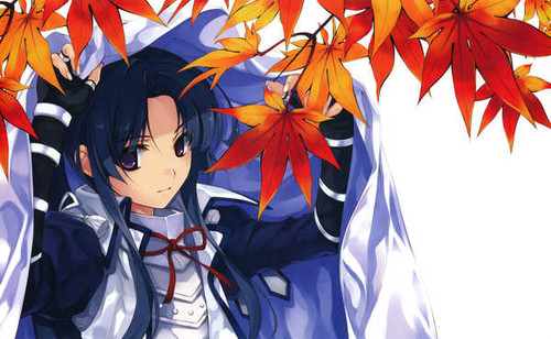 Poster Blue Hair Girl Leaf Long Hair Anime Rance APC