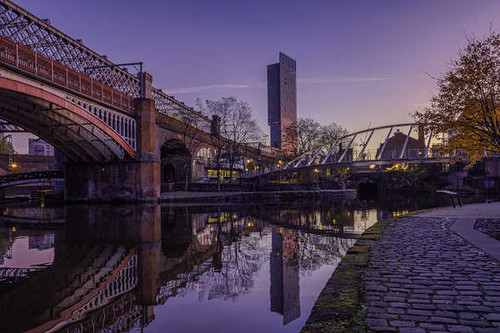 Jual Poster England Morning Bridges Manchester 1Z Jual Poster England Morning Bridges Manchester 1Z