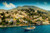 Jual Poster Greece Houses Sailing Yacht Symi Bay Hill 1Z