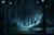 Poster Dark Forest Girl Tree Anime Original APC