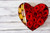 Jual Poster Roses Valentine's Day Heart Red Wood planks WPS 002