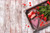 Jual Poster Roses Valentine's Day Wood planks Heart Template WPS