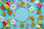 Jual Poster Tulips Chrysanthemums Candy Colored background WPS
