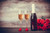 Jual Poster Valentine's Day Champagne Roses Bottle Stemware WPS
