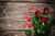 Jual Poster Valentine's Day Roses Wood planks Heart Red WPS 002