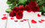 Jual Poster Valentine's Day Roses Wood planks Template WPS 001