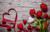 Jual Poster Valentine's Day Tulips Heart Red WPS