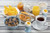 Jual Poster Blueberry Breakfast Cup Egg Glass Jam Juice Milk Tea orange (Fruit) Food Breakfast APC