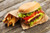 Jual Poster Burger French Fries Food Burger APC 003