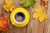 Jual Poster Coffee Cup Leaf Maple Leaf Food Coffee APC 002