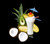 Jual Poster Cocktail Coconuts Pineapples Black background 1Z