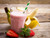 Jual Poster Cocktail Strawberry Bananas Wood planks Highball 1Z