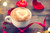 Jual Poster Coffee Cappuccino Valentine's Day Wood planks Cup 1Z