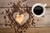 Jual Poster Coffee Valentine's Day Heart Wood planks 1Z