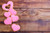 Jual Poster Cookies Valentine's Day Heart Wood planks Template 1Z
