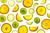 Jual Poster Lime Orange fruit Texture White background 1Z