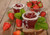 Jual Poster Powidl Strawberry Wood planks Jar Foliage 1Z