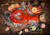 Jual Poster Seafoods Lobster Shrimp Fish Food Lemons Spices 1Z