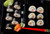 Jual Poster Seafoods Sushi Black background 1Z 002