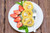 Jual Poster Strawberry Swiss roll Wood planks Plate Fork 1Z