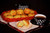 Jual Poster Tea Pastry Black background Cup Plate 1Z