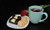 Jual Poster Tea Tulips Cookies Black background Mug Plate 1Z